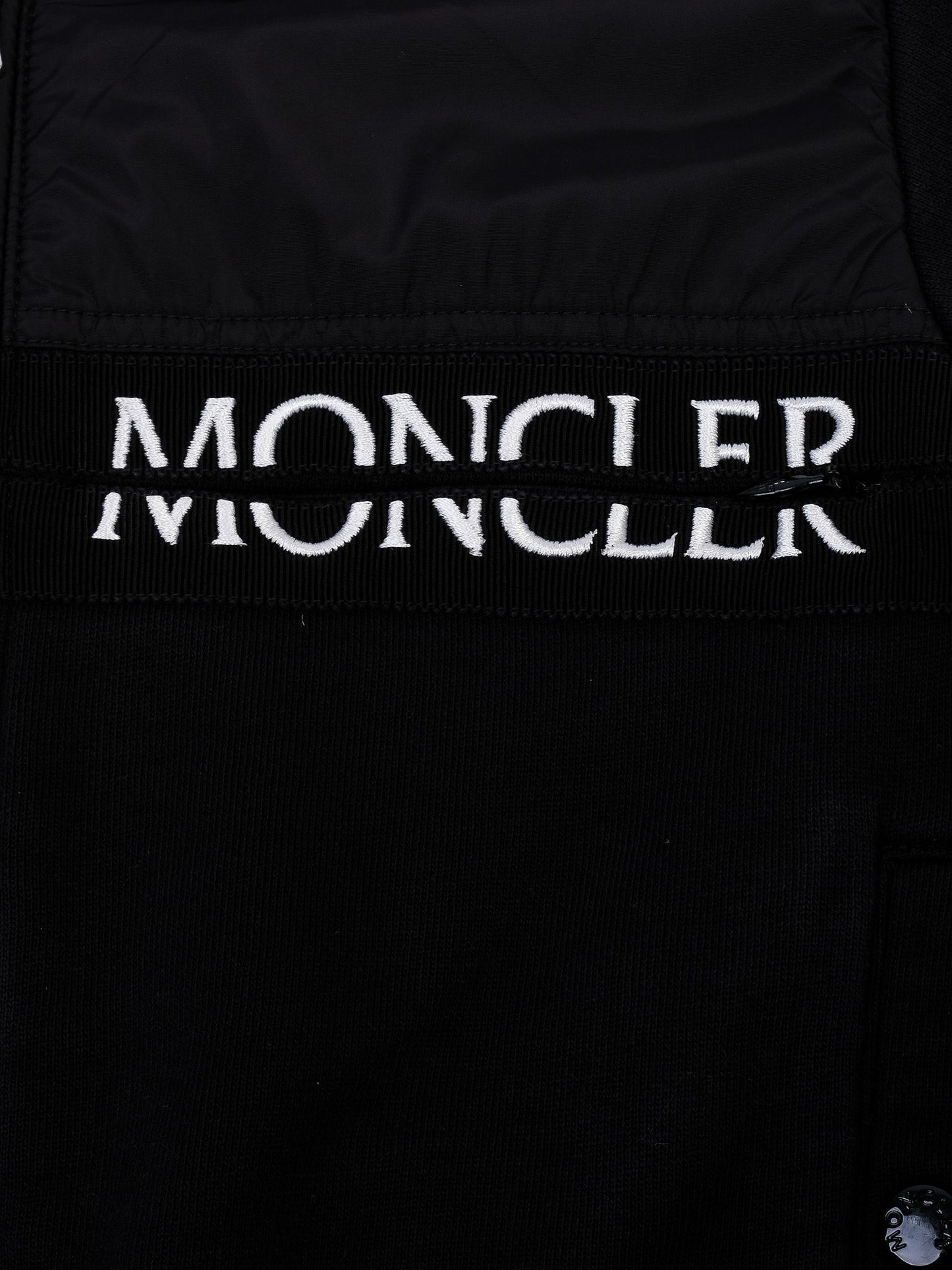 excellent moncler black cotton jacket for kids size 8