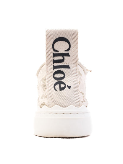 Chloé Women's White Textile Sneakers Excellent Condition