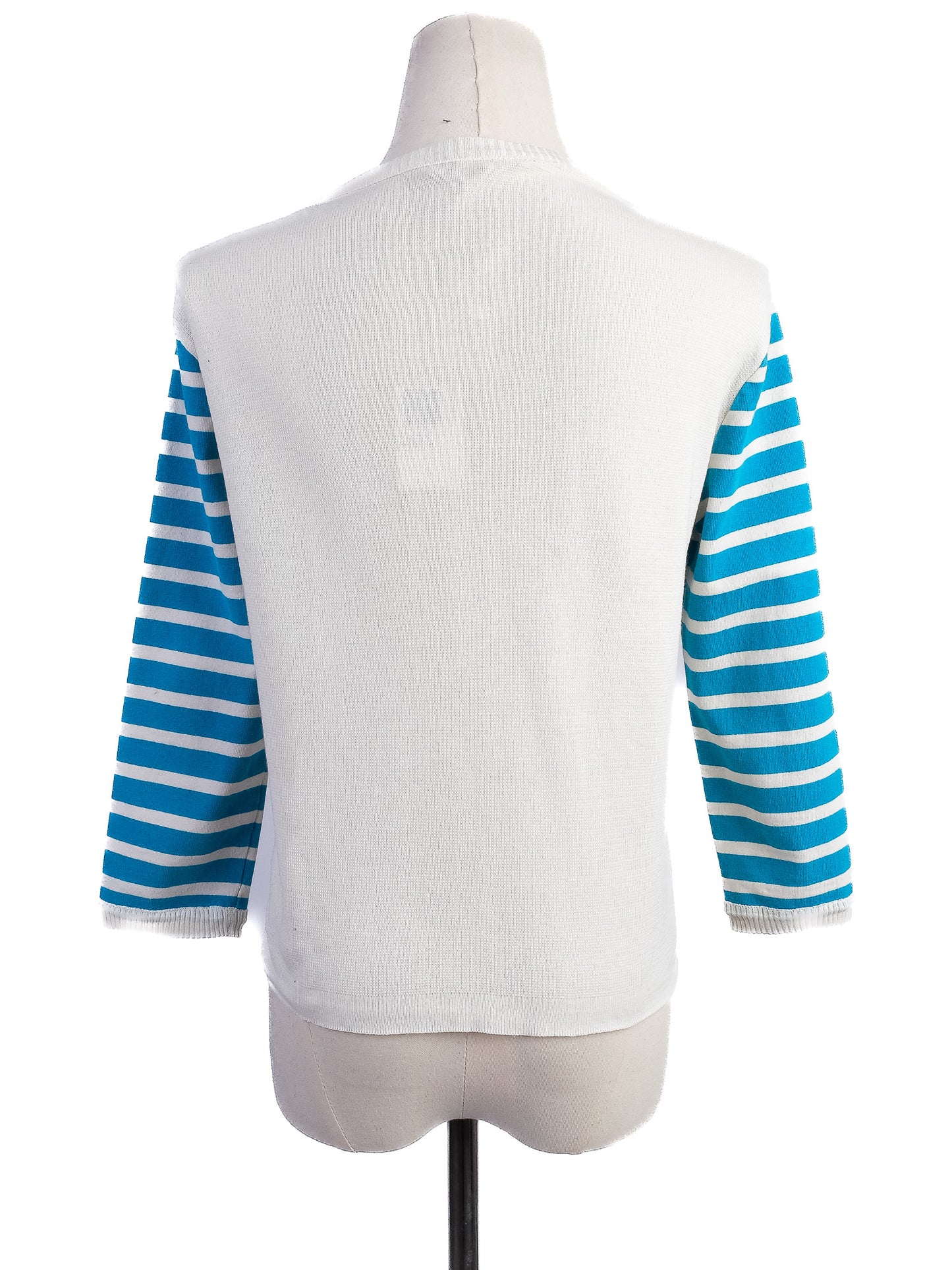 excellent antonio marras blue and white striped cardigan size m