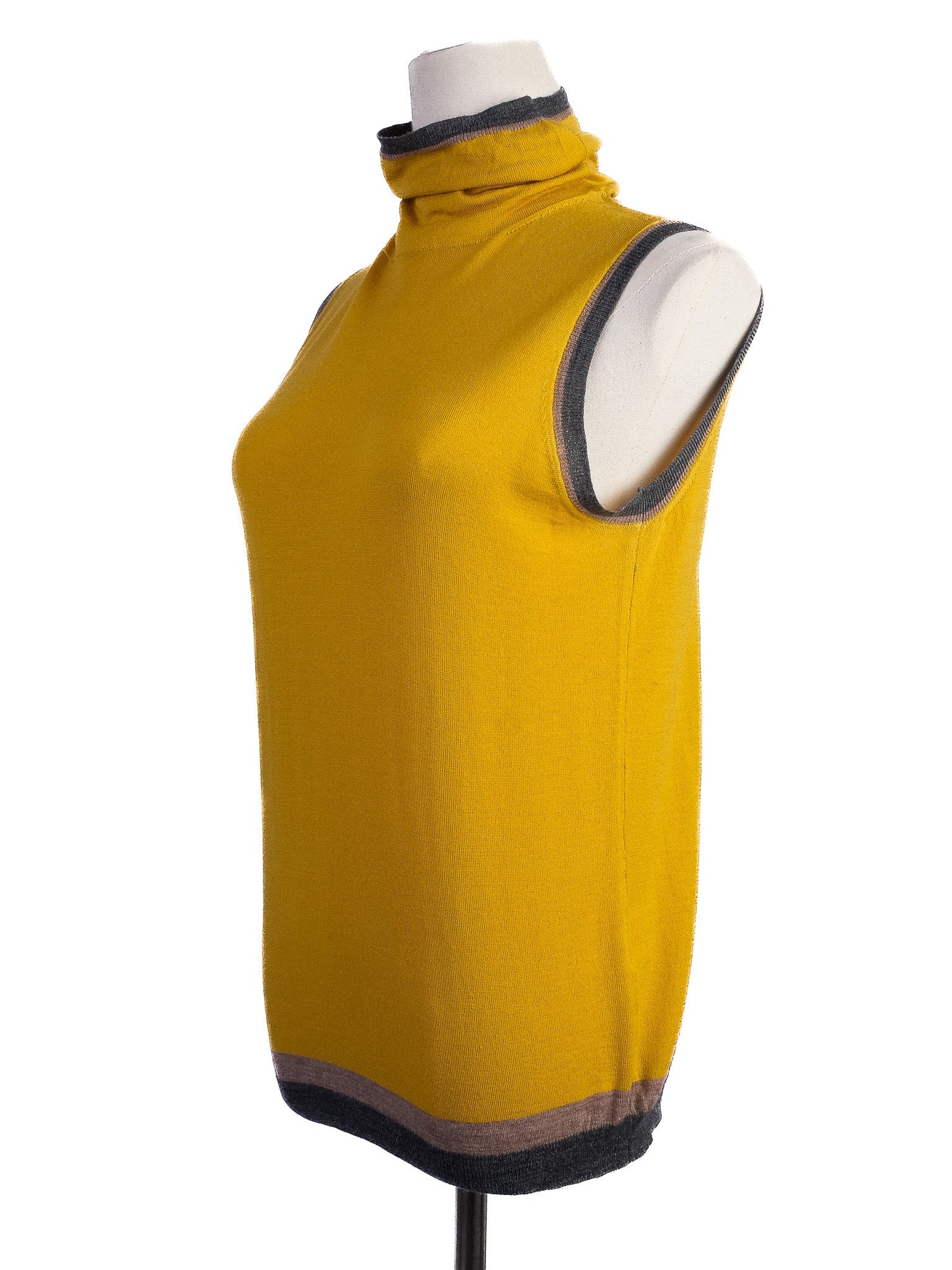 excellent antonio marras sleeveless turtleneck top yellow size s