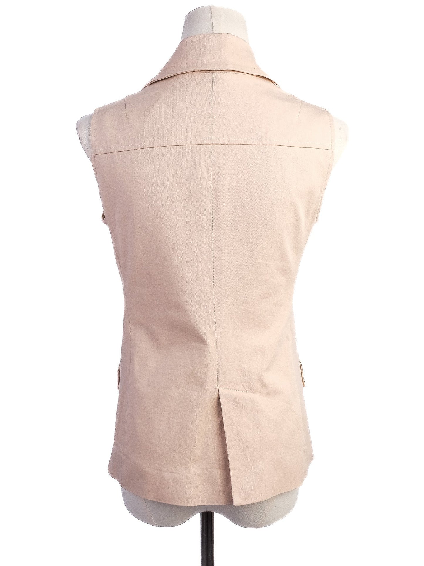 excellent patrizia pepe white cotton vest size s with pockets