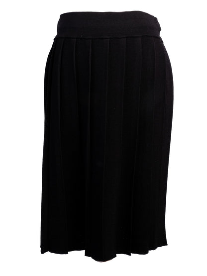 Pinko Black Pleated Skirt Size L Viscose Excellent Condition