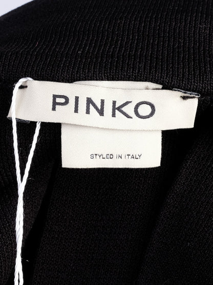 Pinko Black Pleated Skirt Size L Viscose Excellent Condition