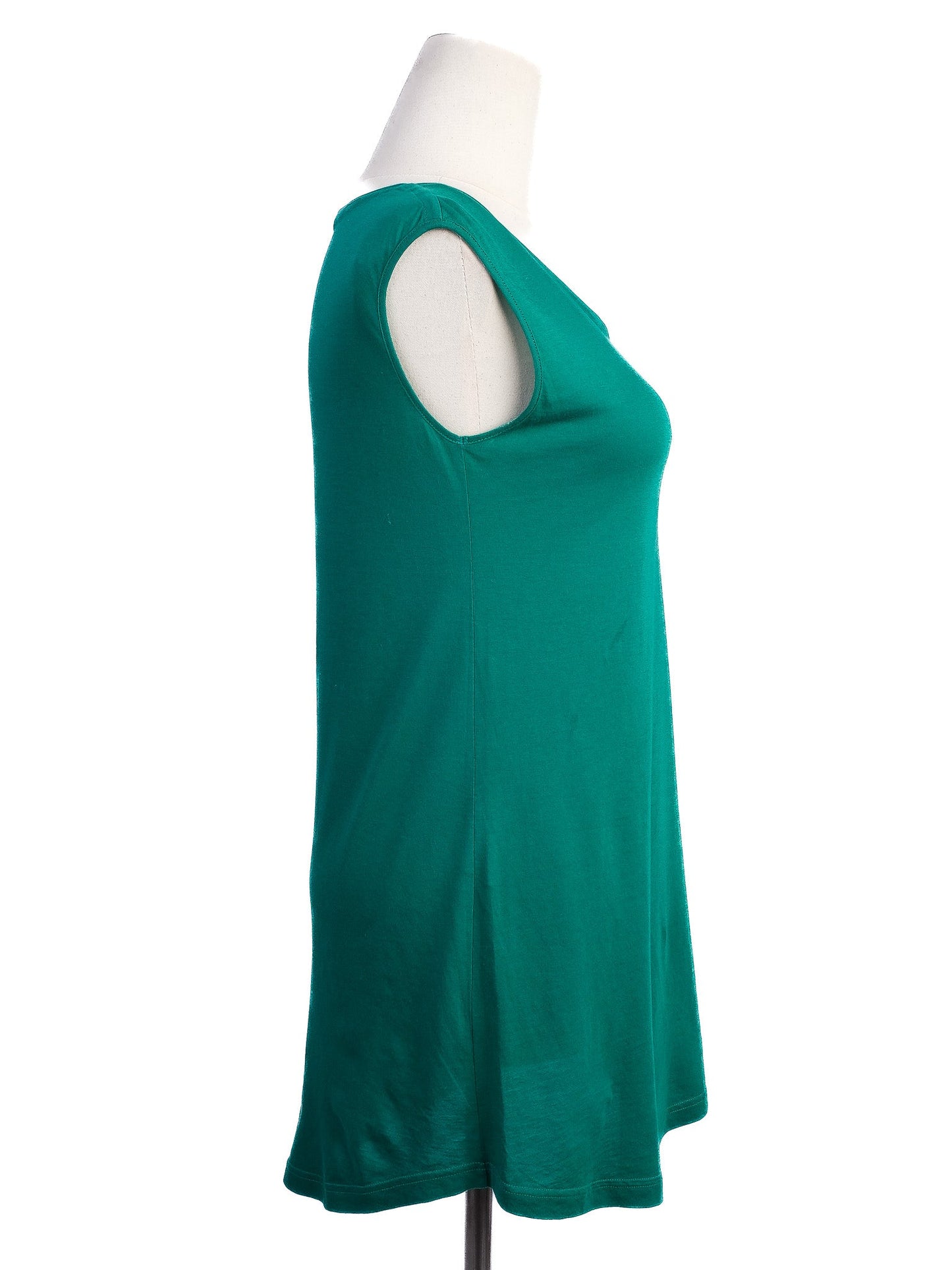 excellent dolce gabbana green cotton sleeveless dress xxs
