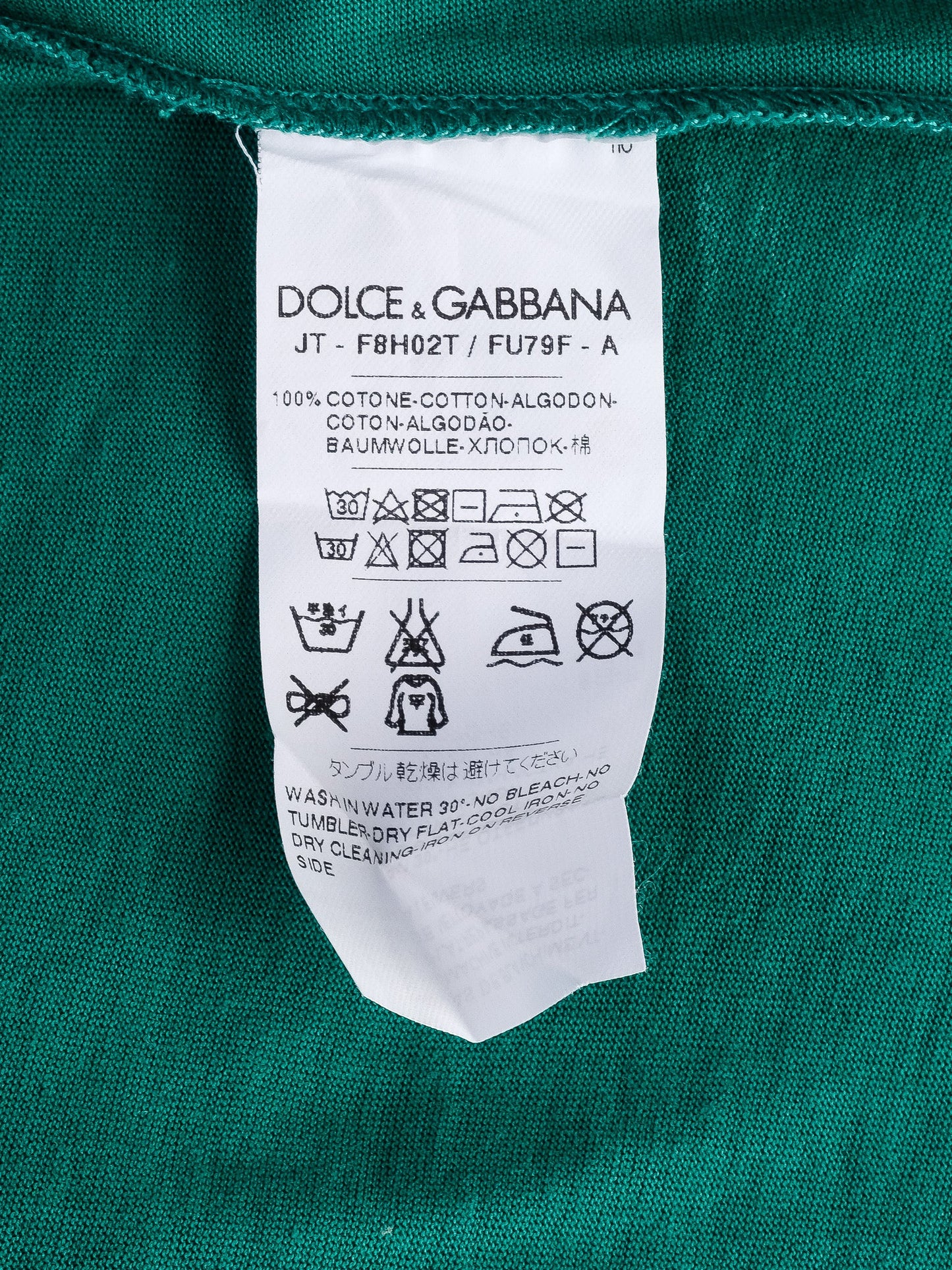 excellent dolce gabbana green cotton sleeveless dress xxs