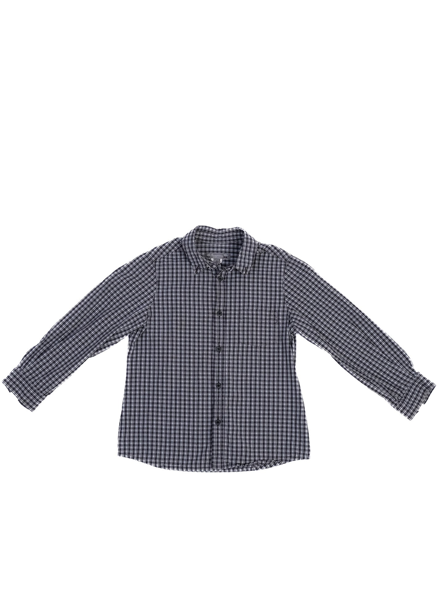 excellent bonpoint checkered long sleeve shirt size 4 for kids