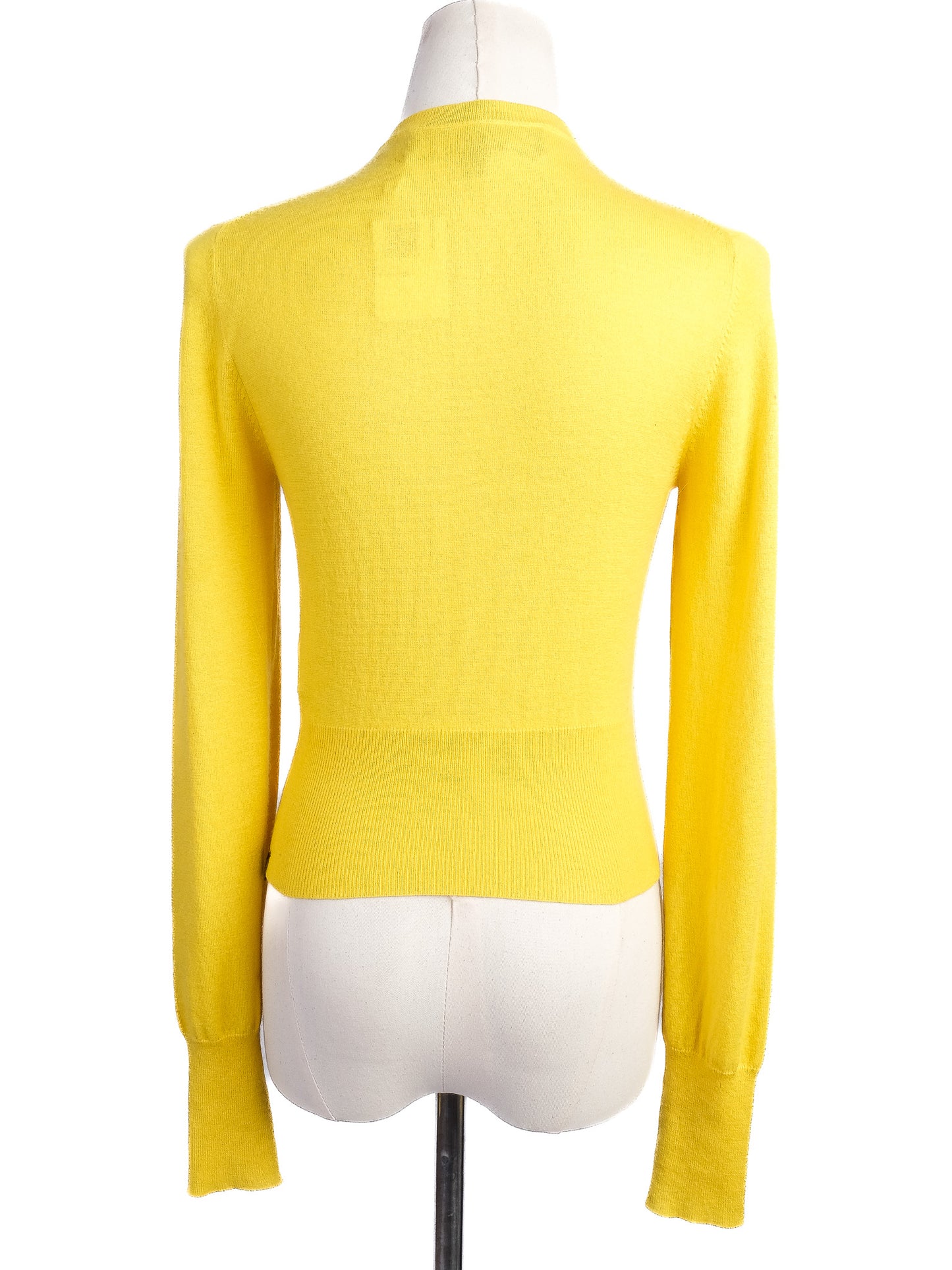 excellent paul smith yellow silk cardigan women size s