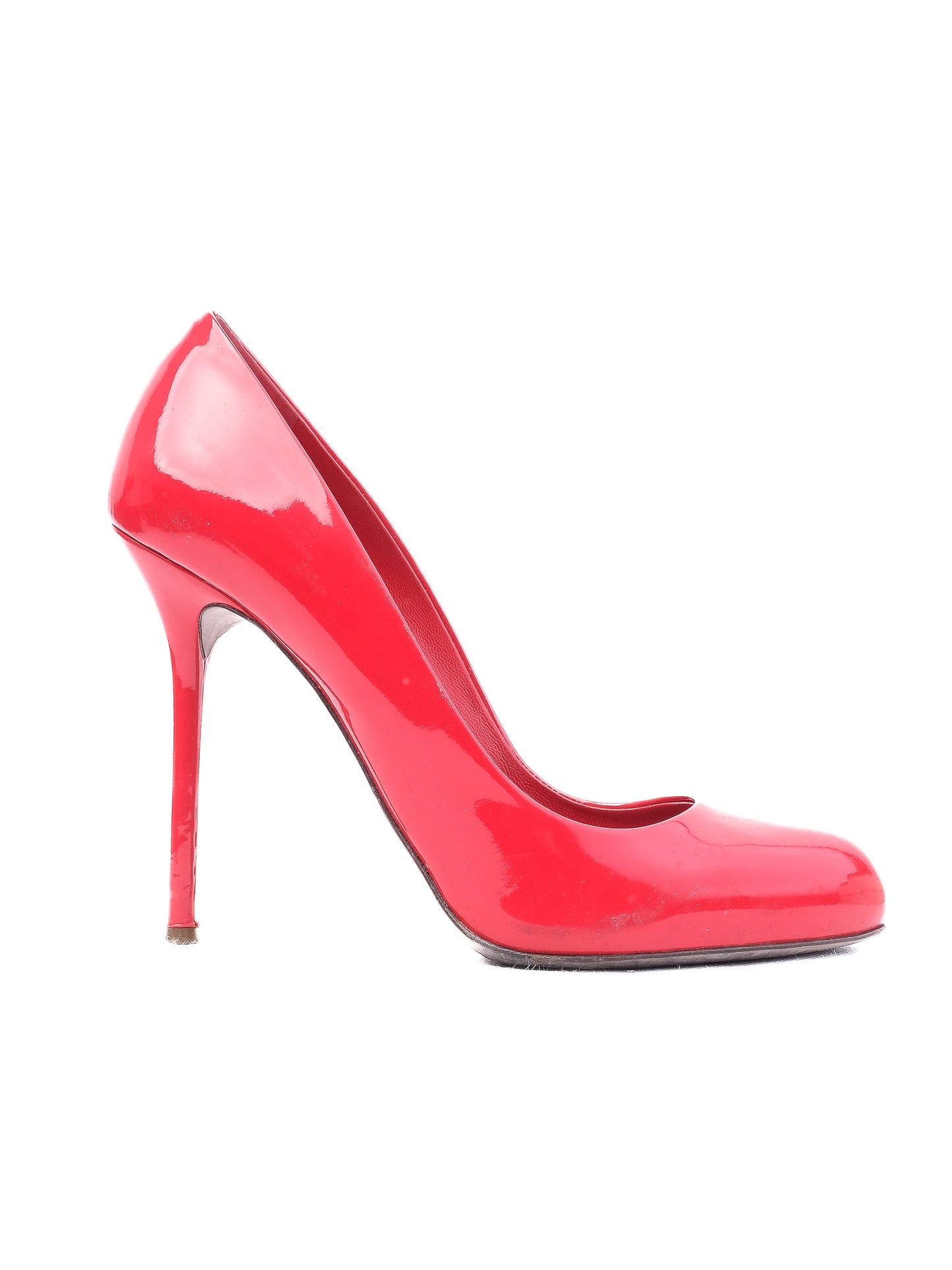 good sergio rossi red leather high-heeled shoes size 38