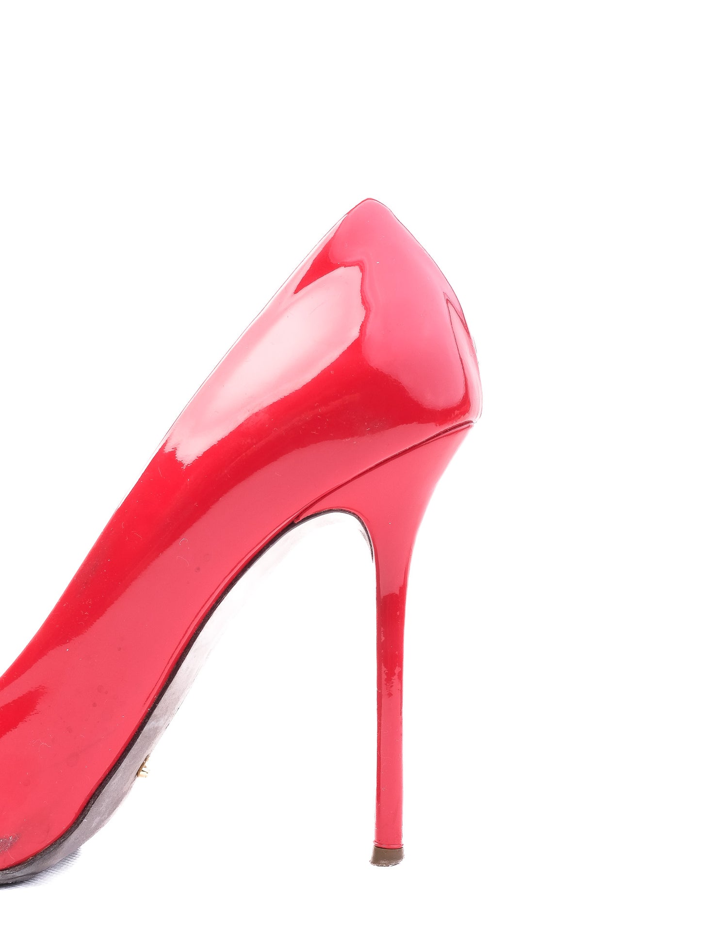good sergio rossi red leather high-heeled shoes size 38