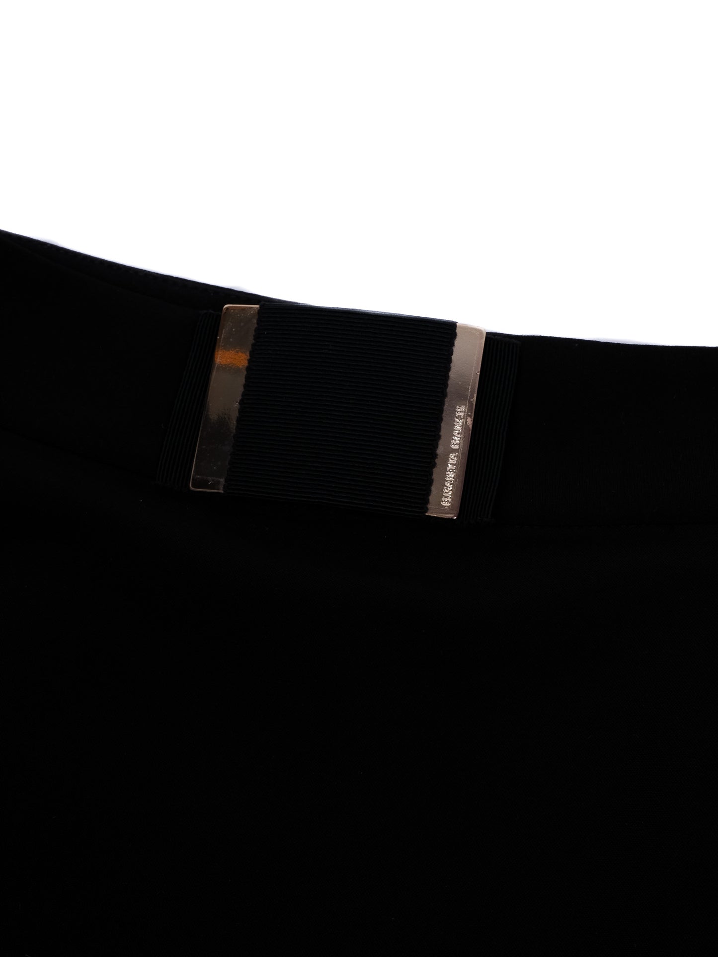 excellent elisabetta franchi black skirt size s with flared design