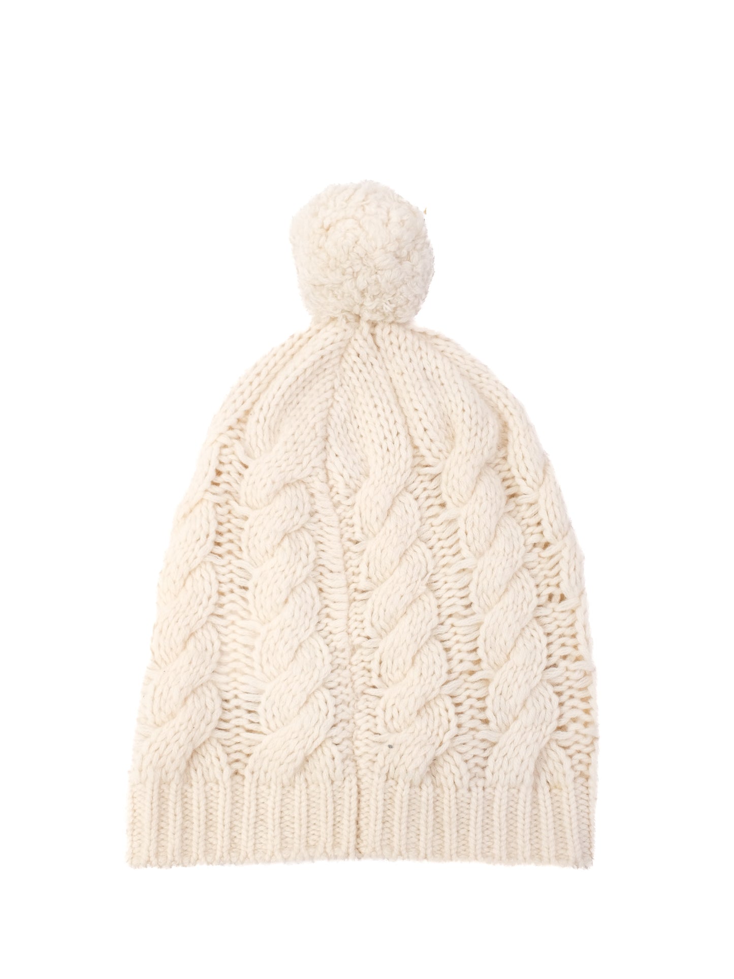 excellent bonpoint white cashmere knitted beanie hat size 4