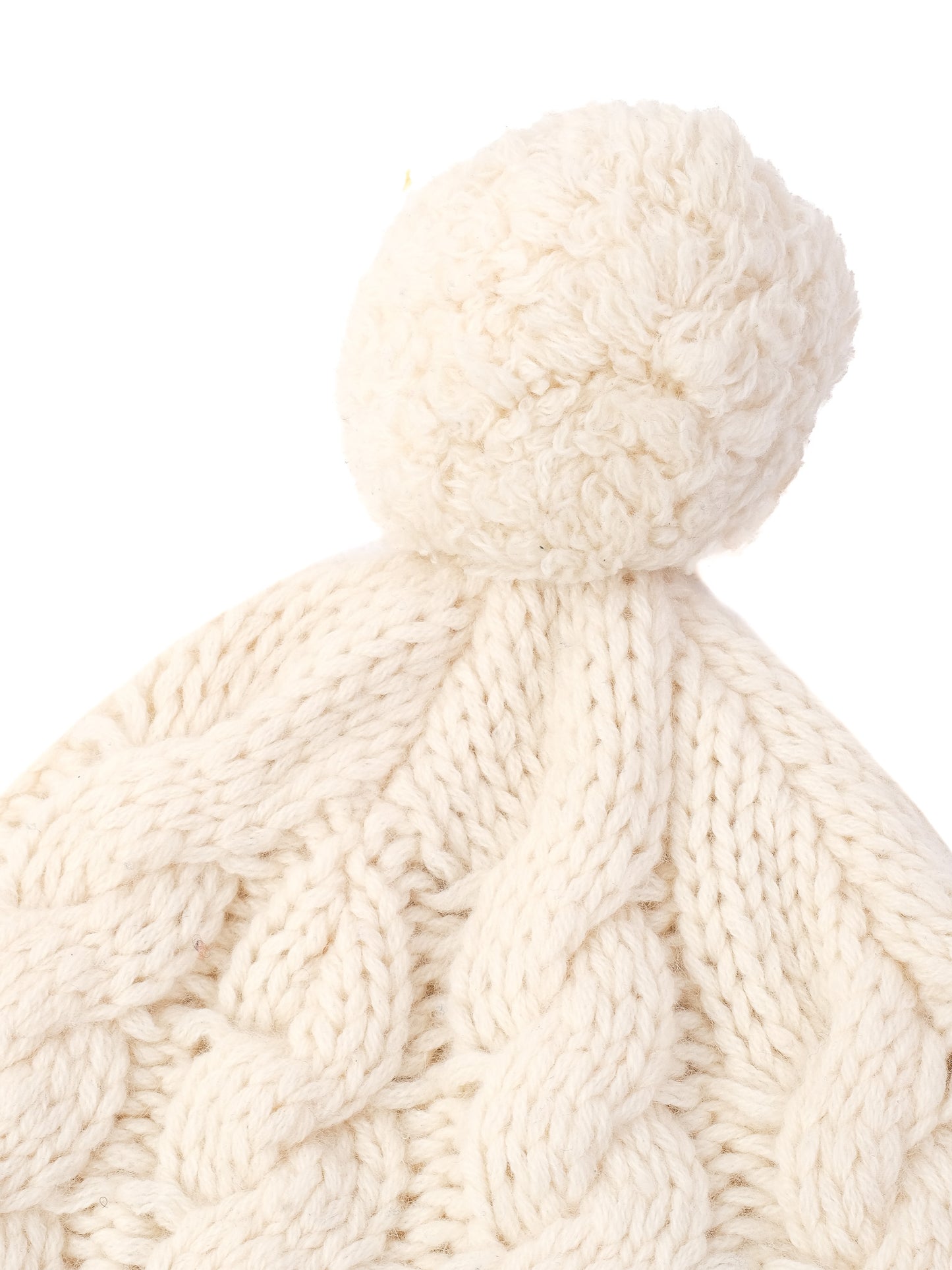 excellent bonpoint white cashmere knitted beanie hat size 4