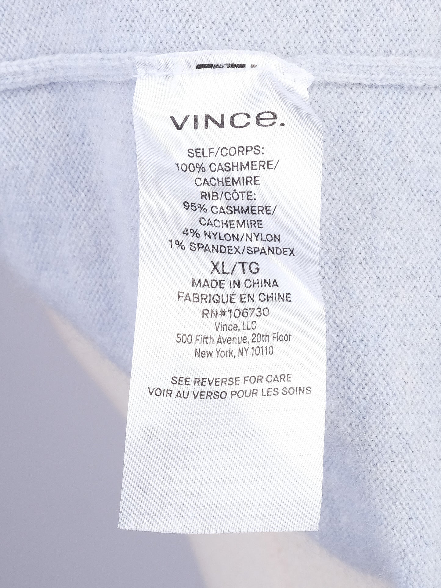 vince cashmere sweater blue xl excellent condition