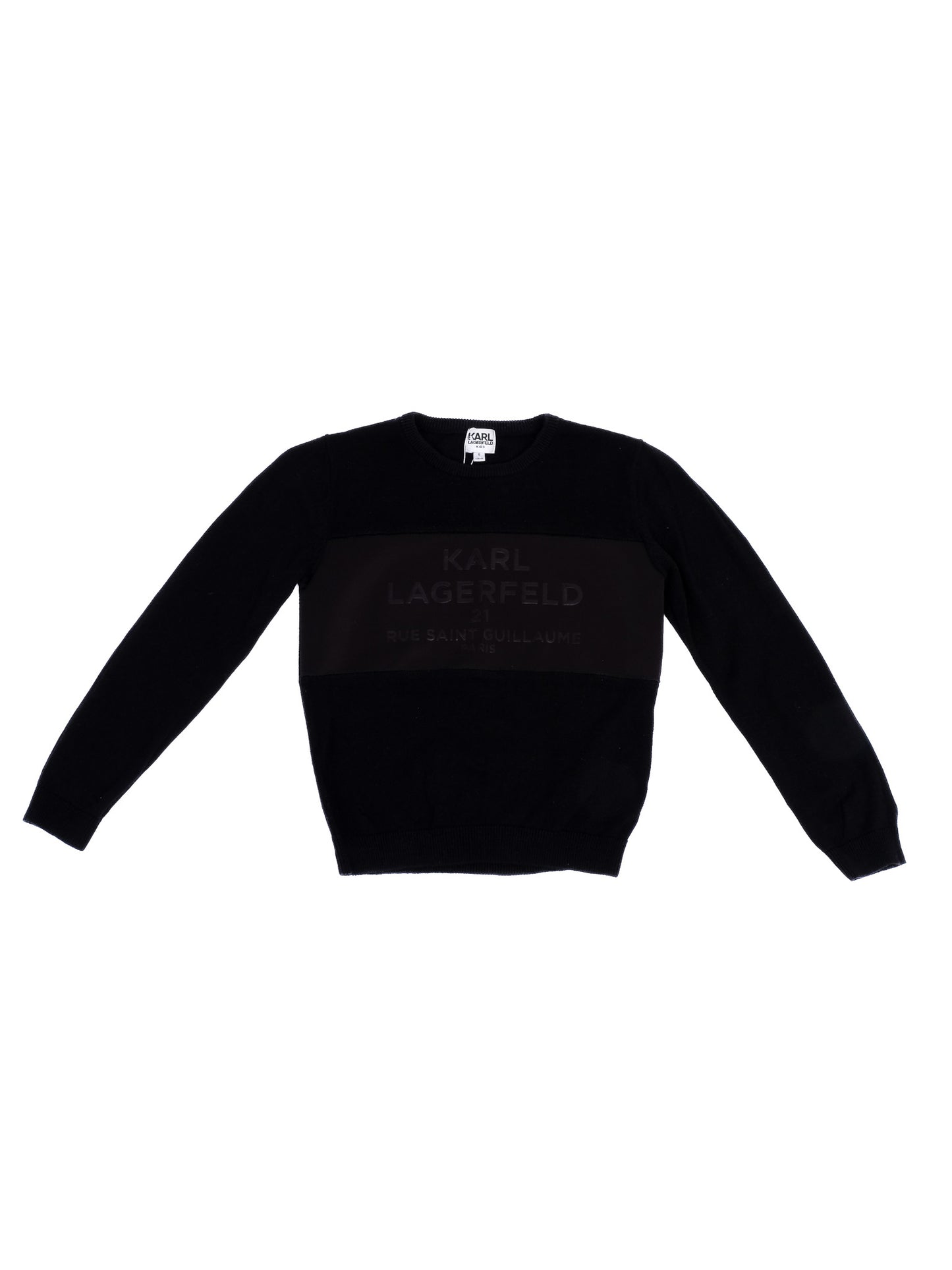 excellent karl lagerfeld kids black sweater size 8