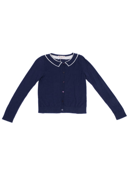 Excellent Bonpoint Navy Blue Cardigan Size 10 for Kids Cotton