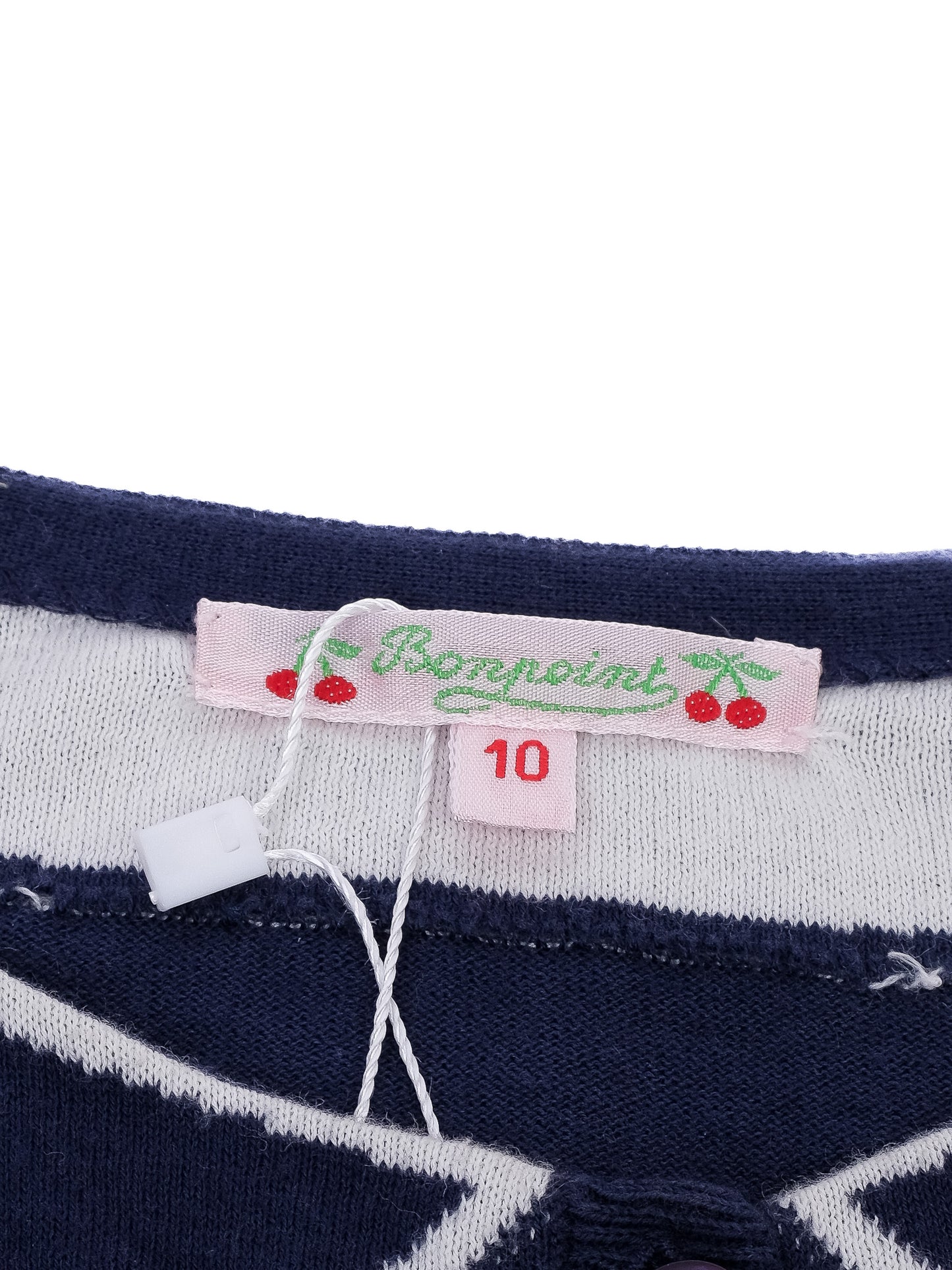 excellent bonpoint navy blue cardigan size 10 for kids cotton