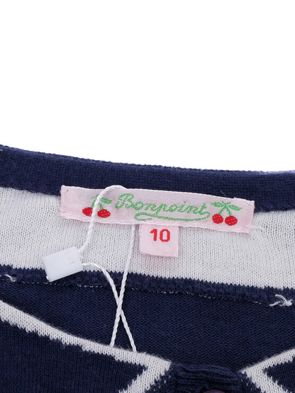 Excellent Bonpoint Navy Blue Cardigan Size 10 for Kids Cotton