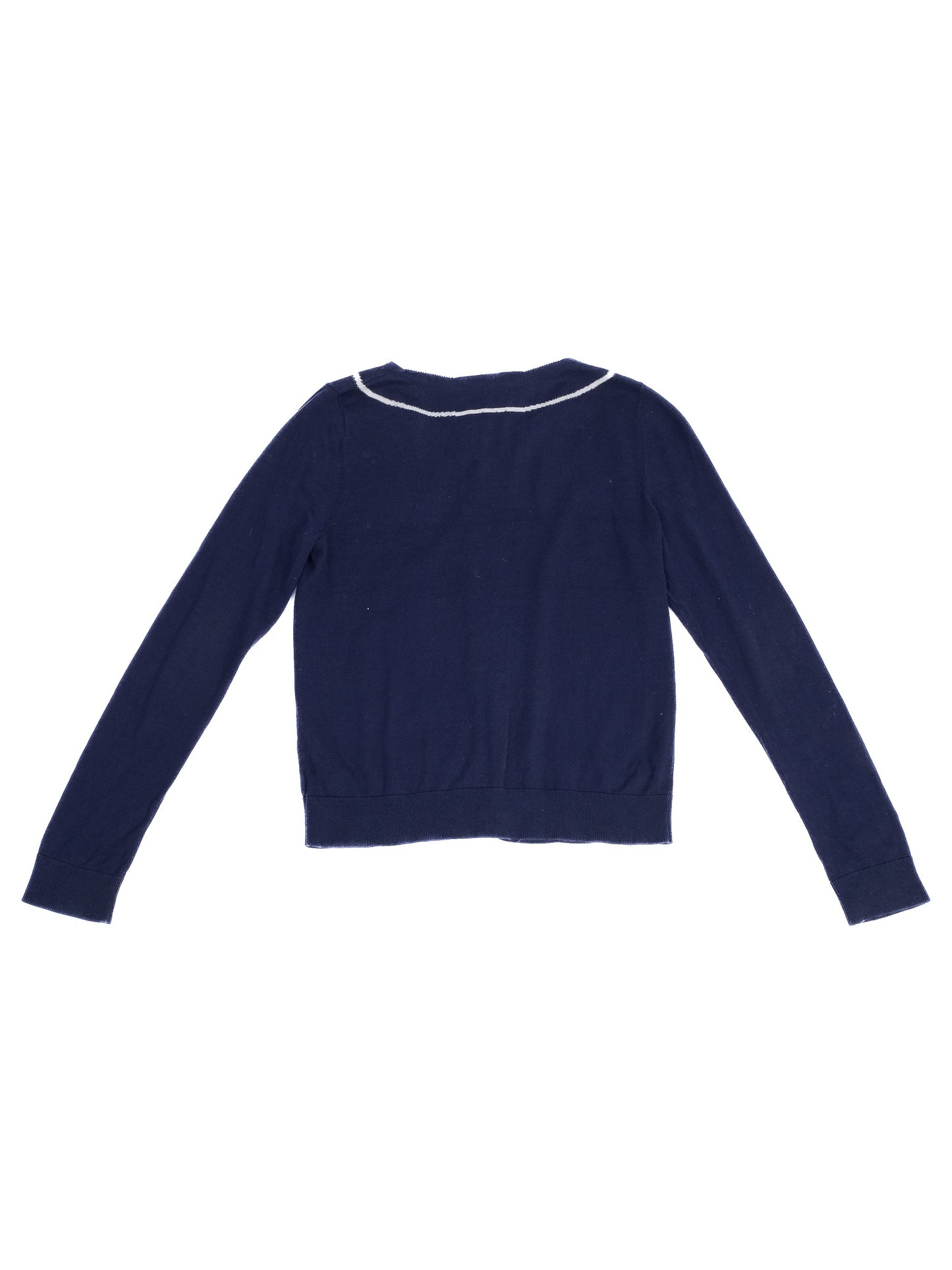 excellent bonpoint navy blue cardigan size 10 for kids cotton