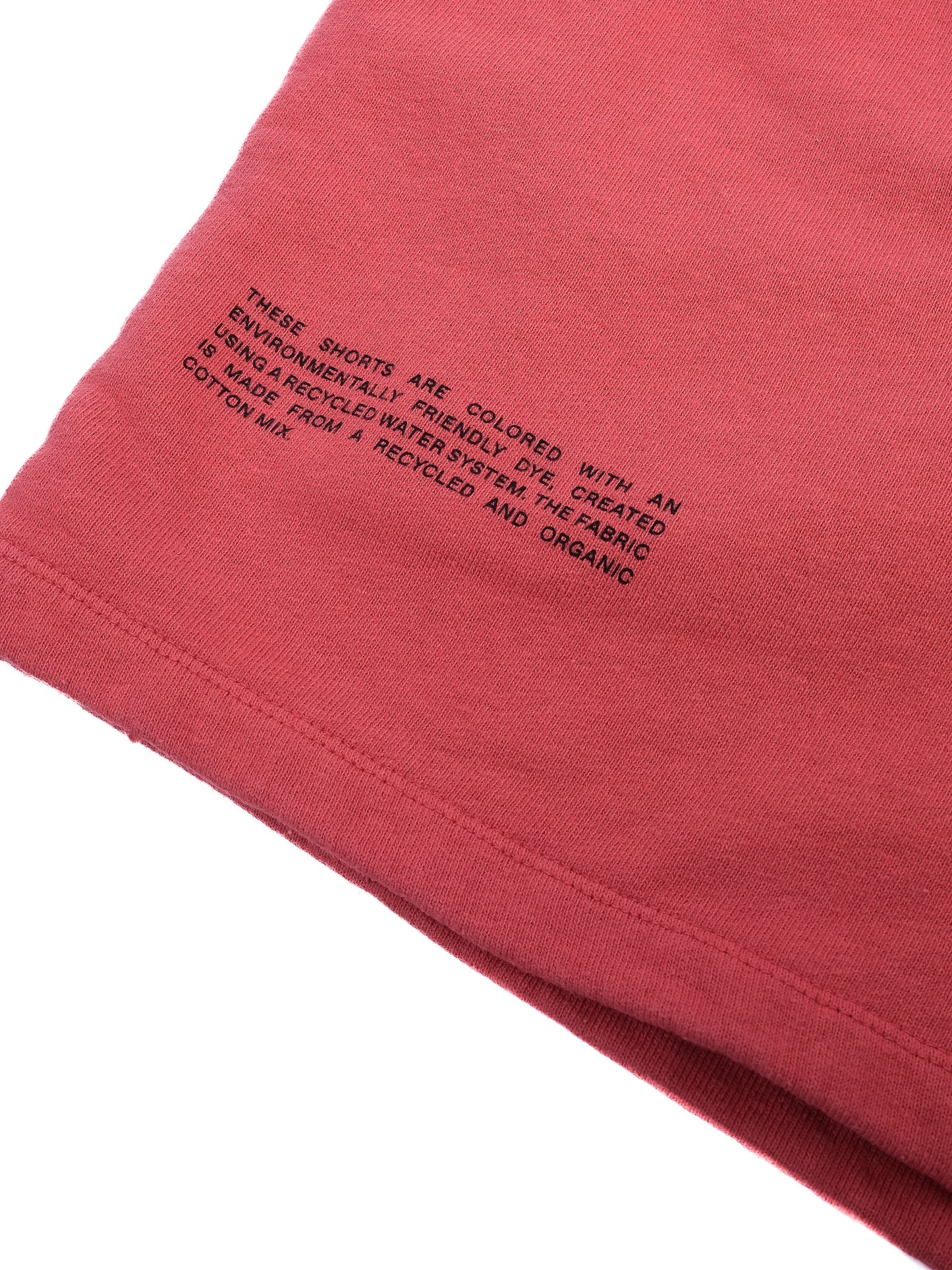 excellent pangaia red cotton women's shorts size m