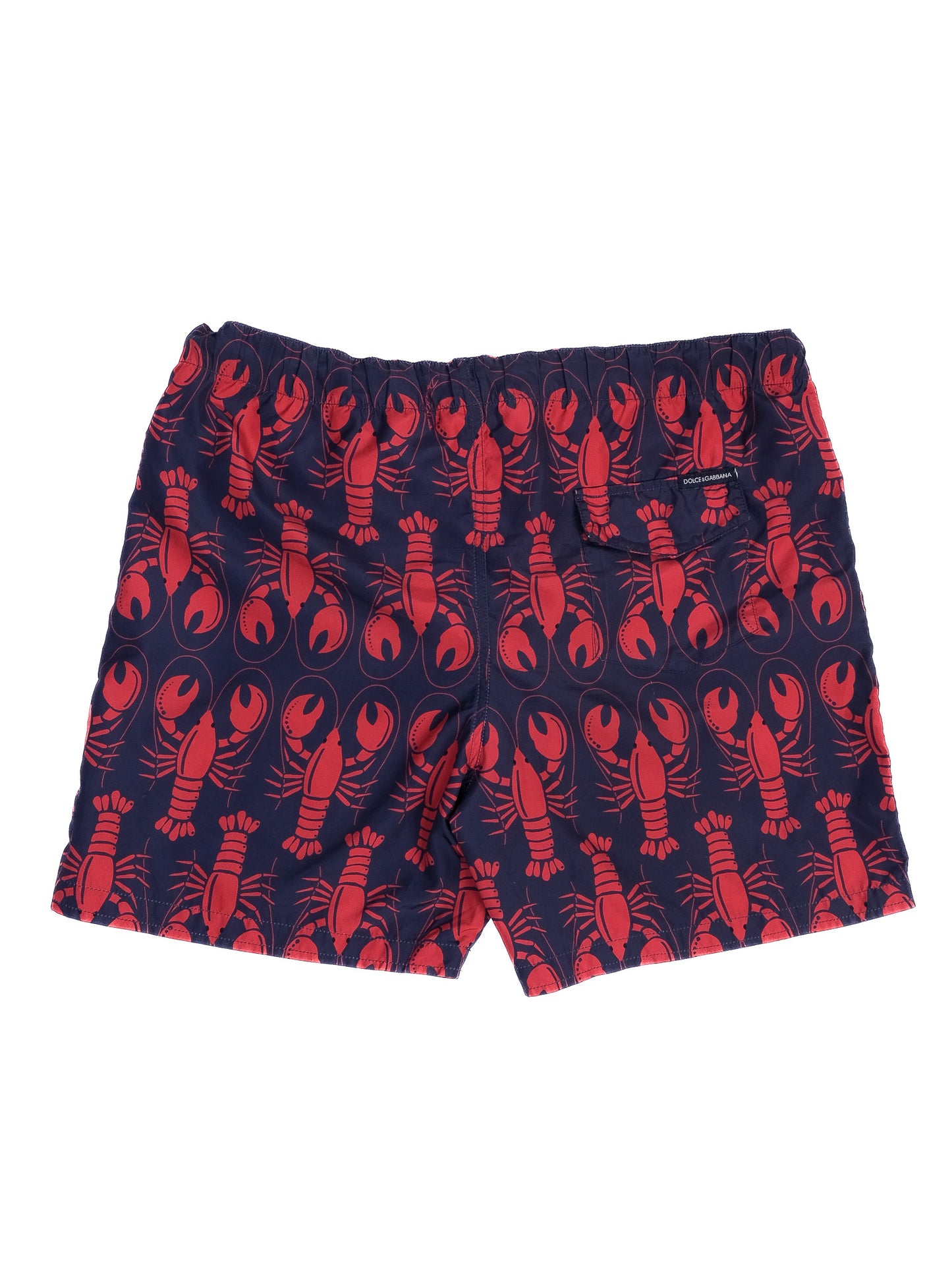excellent dolce gabbana kids swim shorts size 10 red lobster print