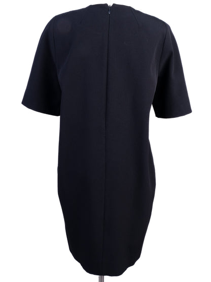 EXCELLENT Victoria Beckham Black Viscose Dress Size M with Belt