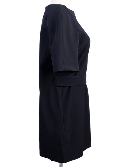 EXCELLENT Victoria Beckham Black Viscose Dress Size M with Belt