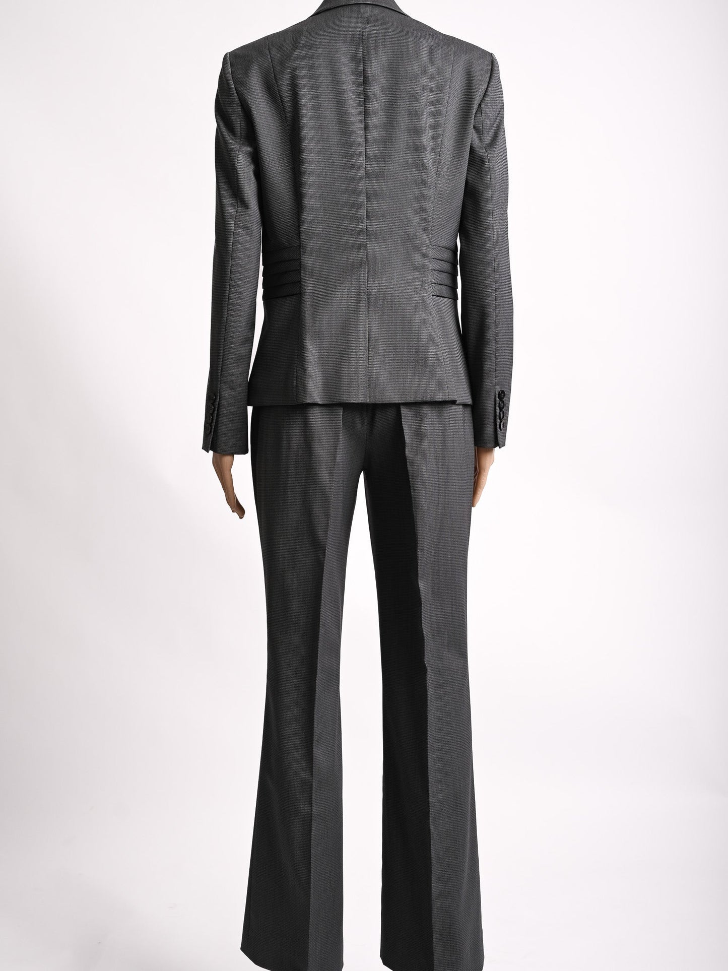 excellent hugo boss gray cotton pantsuit size s for women