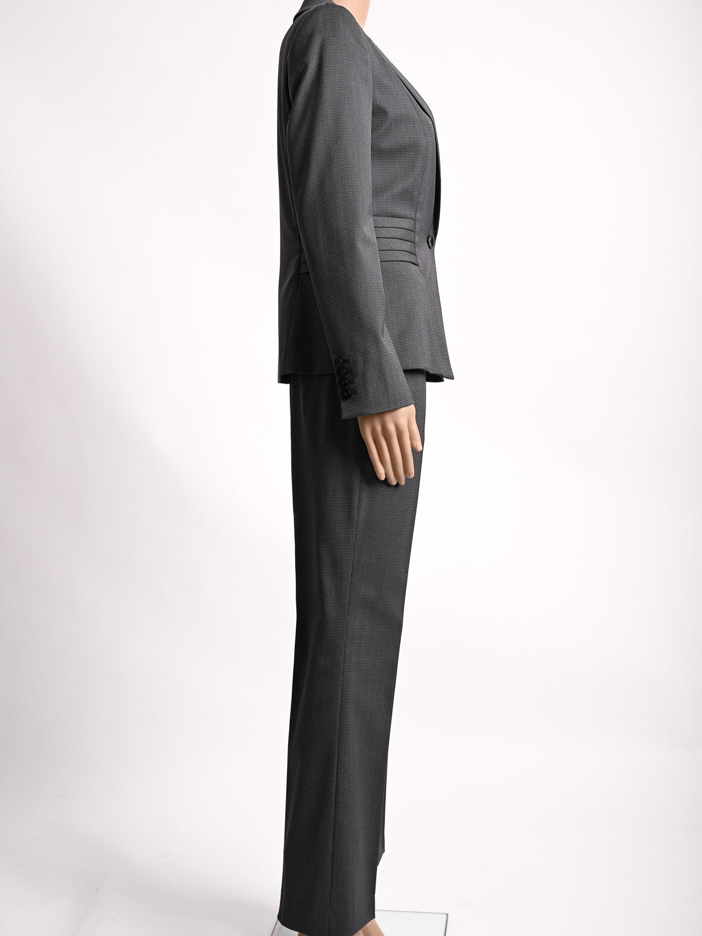 excellent hugo boss gray cotton pantsuit size s for women