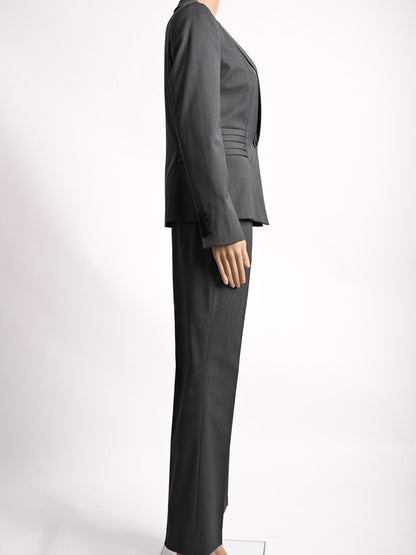 Excellent Hugo Boss Gray Cotton Pantsuit Size S for Women