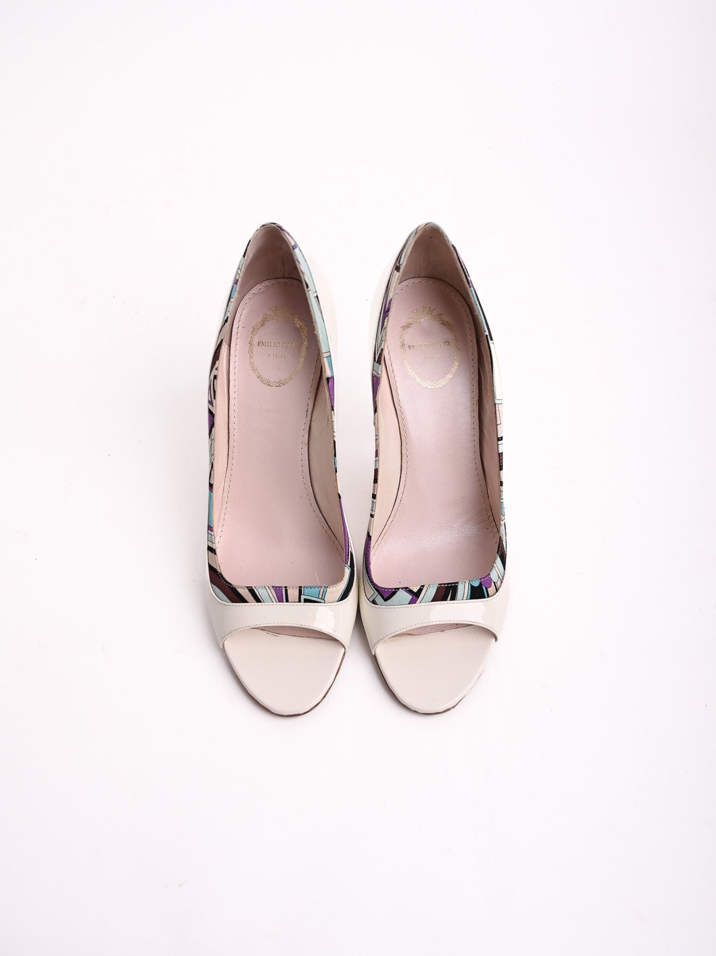 good emilio pucci peep-toe high heels women size 39.5 leather