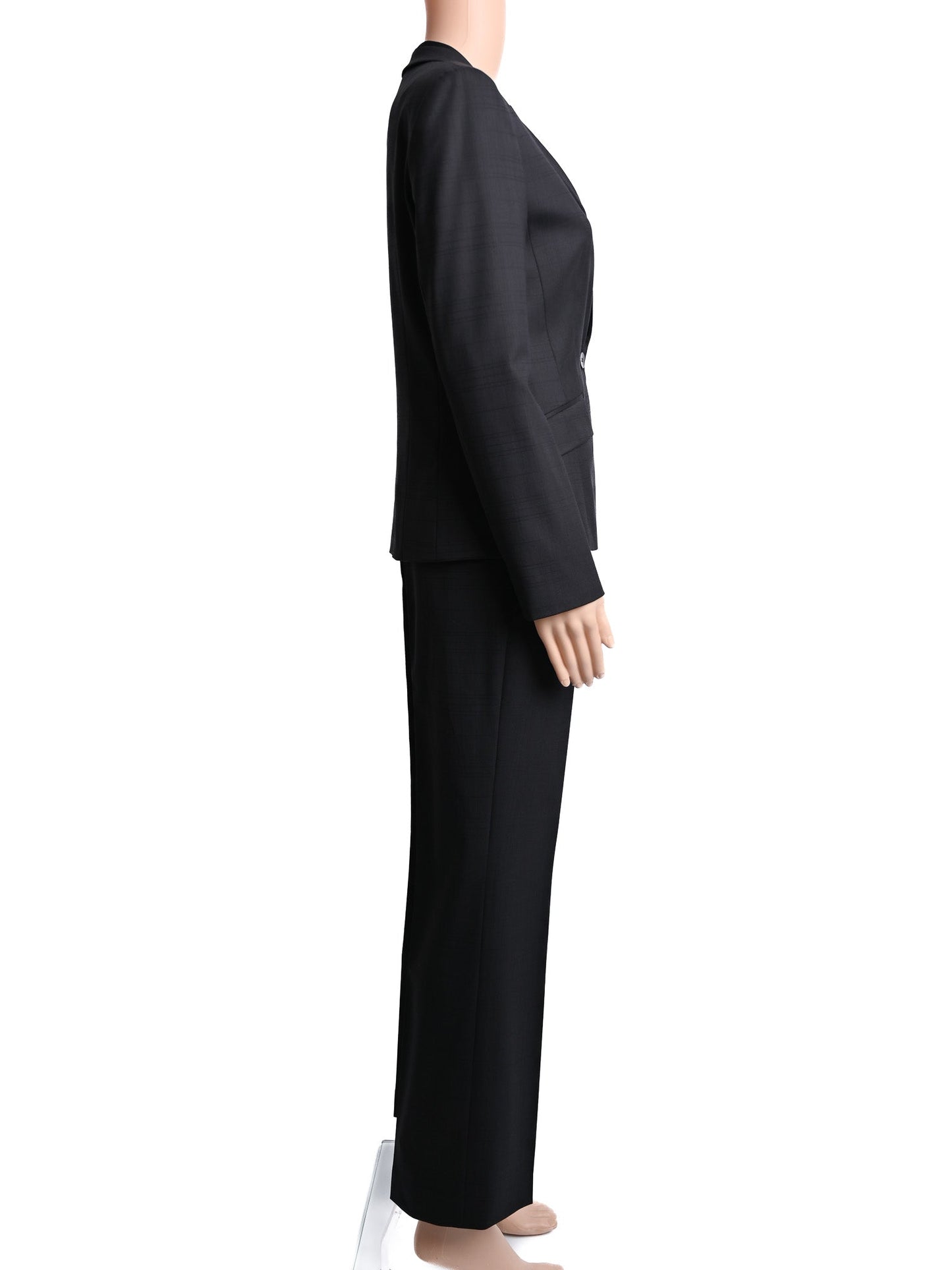 excellent hugo black wool women's business suit size s