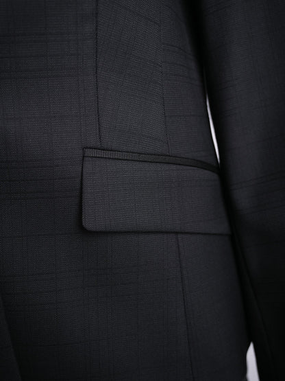 Excellent Hugo Black Wool Women's Business Suit Size S