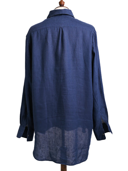 Perfect Burberry Blue Cotton Long Sleeve Shirt Size L for Men