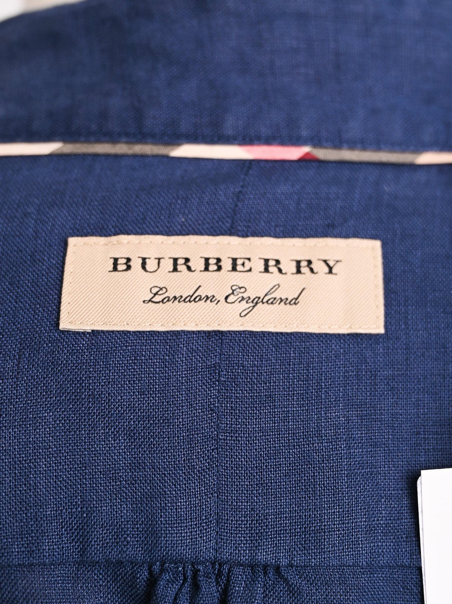 perfect burberry blue cotton long sleeve shirt size l for men