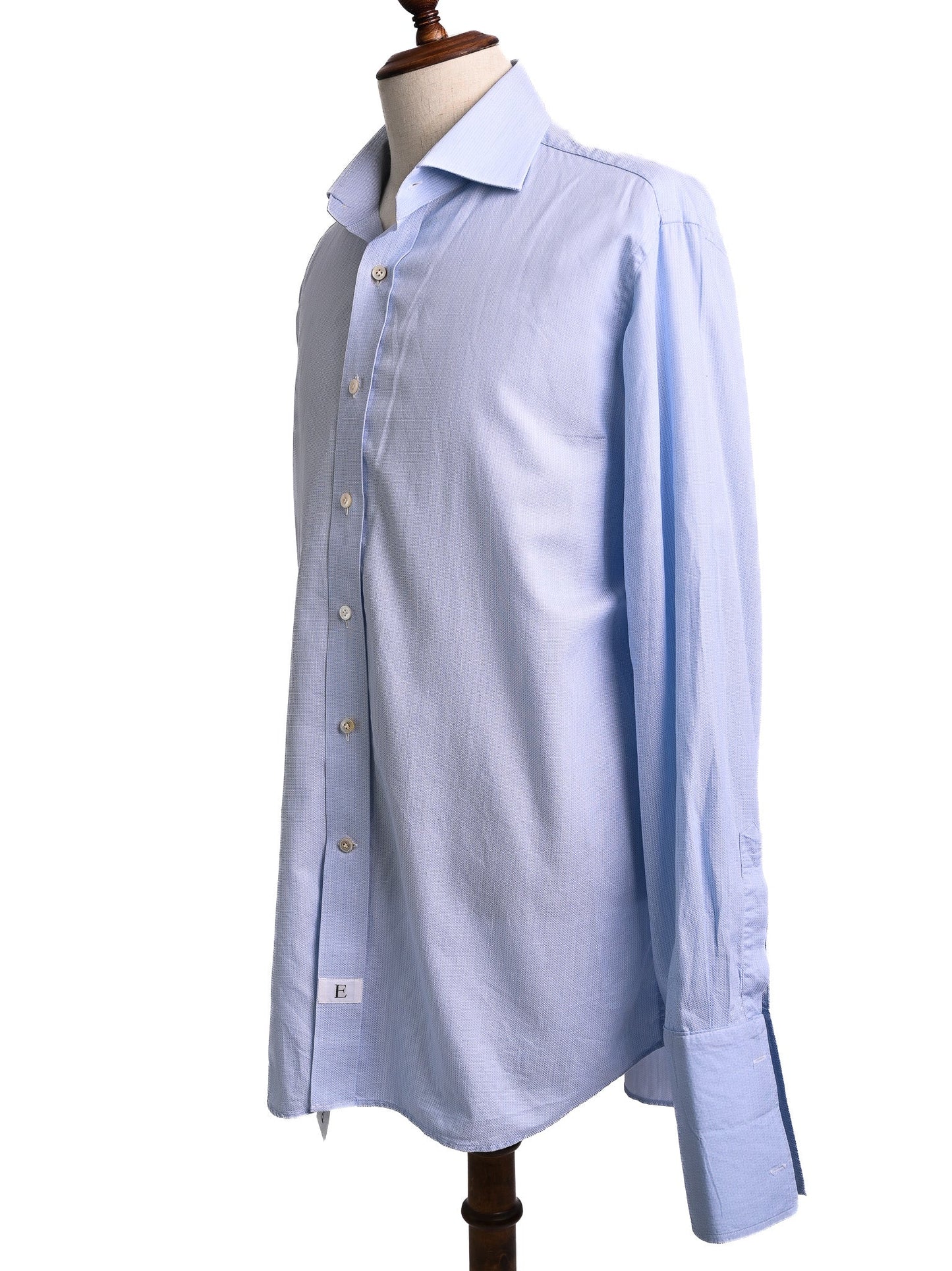 perfect emmett blue cotton long-sleeve dress shirt size xl