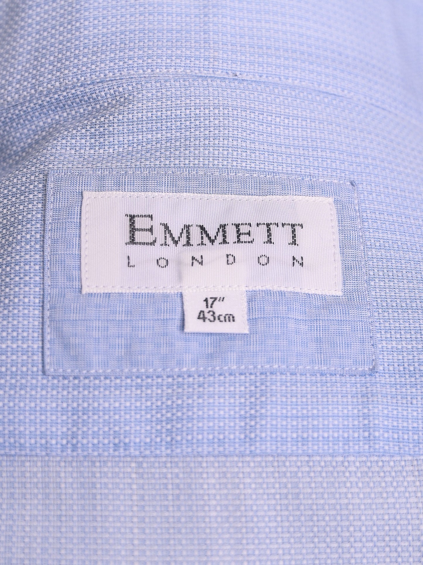 perfect emmett blue cotton long-sleeve dress shirt size xl
