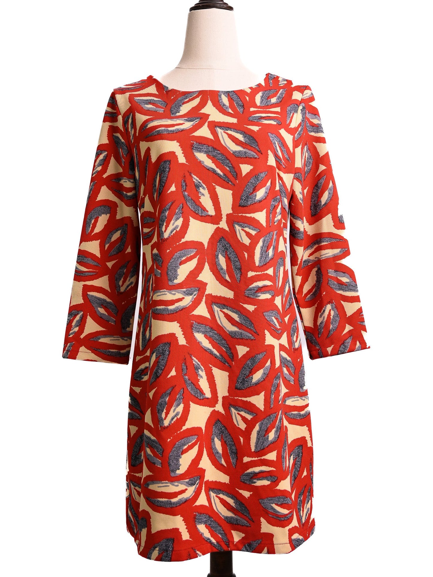 good moschino red abstract print dress women long sleeve cotton