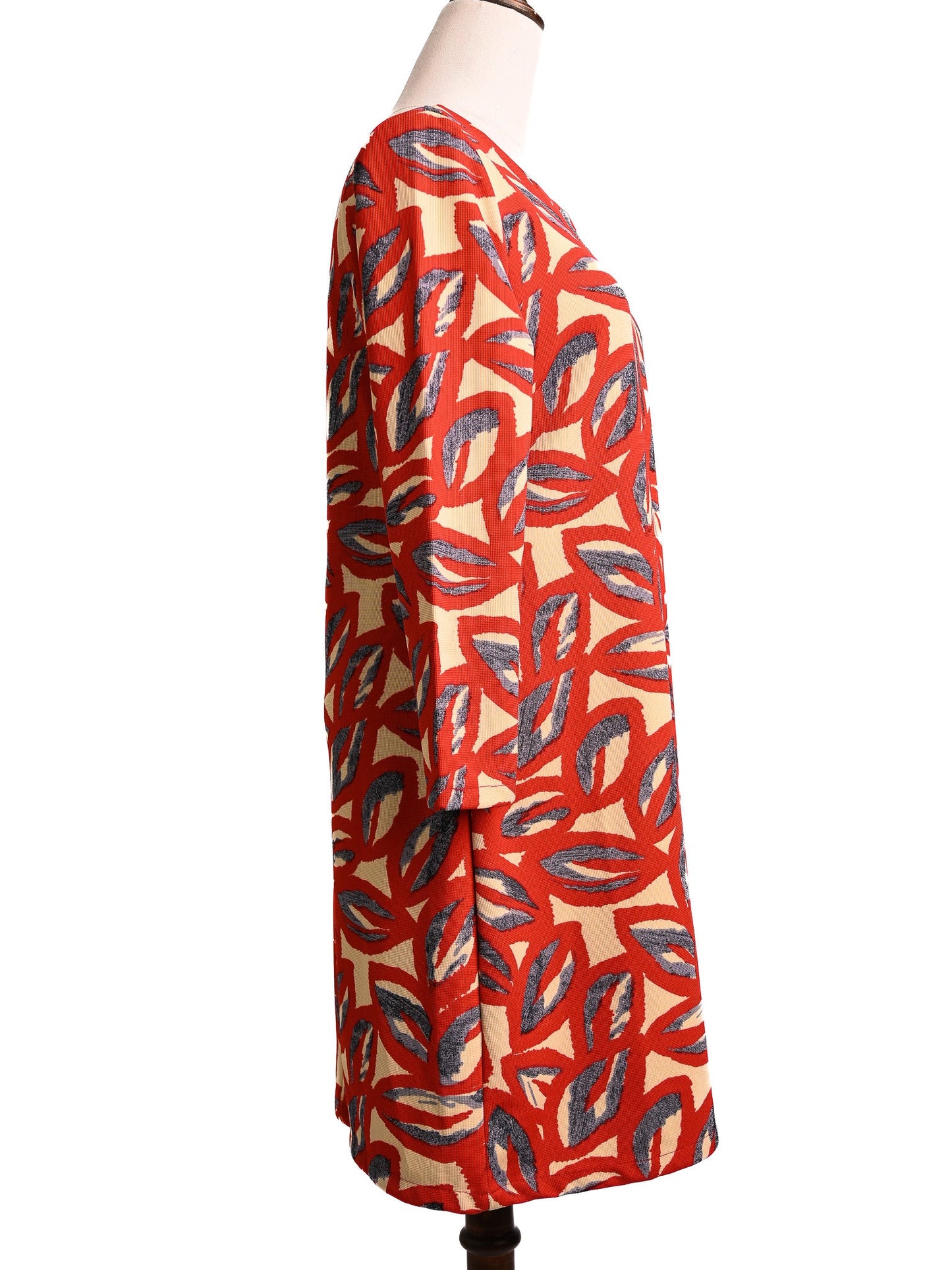 good moschino red abstract print dress women long sleeve cotton