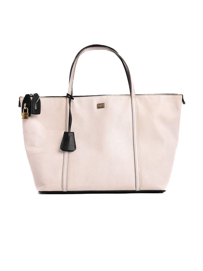 Average Condition Dolce Gabbana Two-Tone Leather Tote Bag