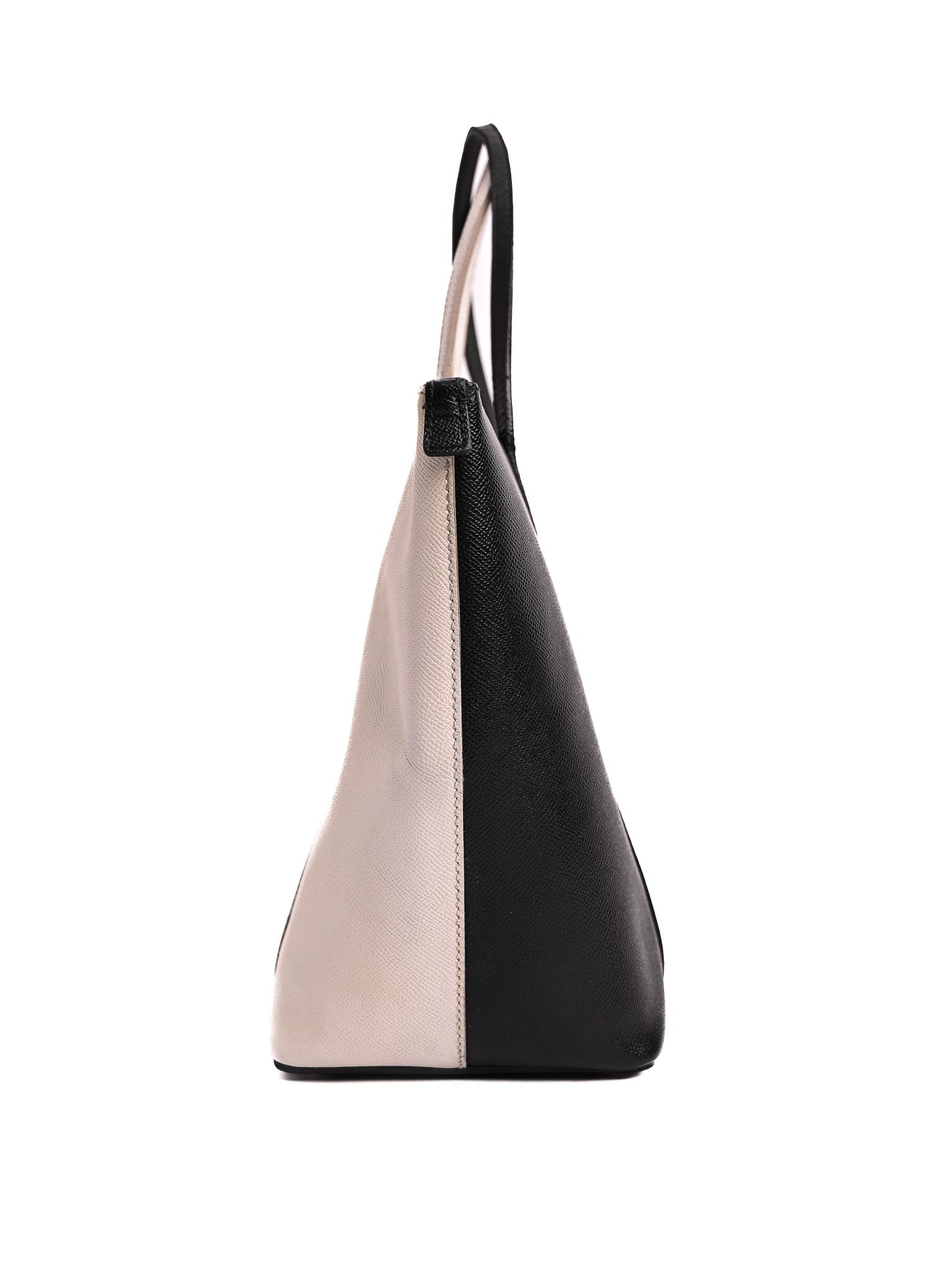 average condition dolce gabbana two-tone leather tote bag