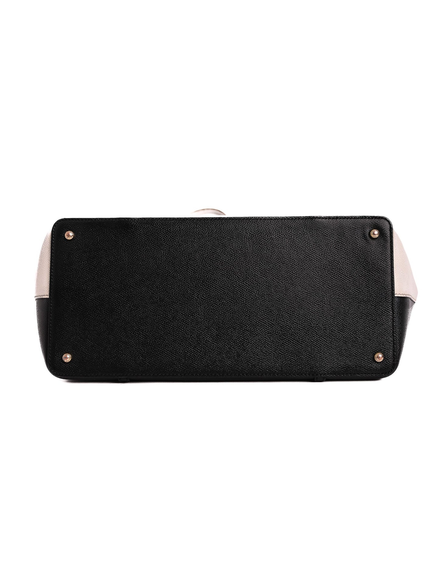 average condition dolce gabbana two-tone leather tote bag