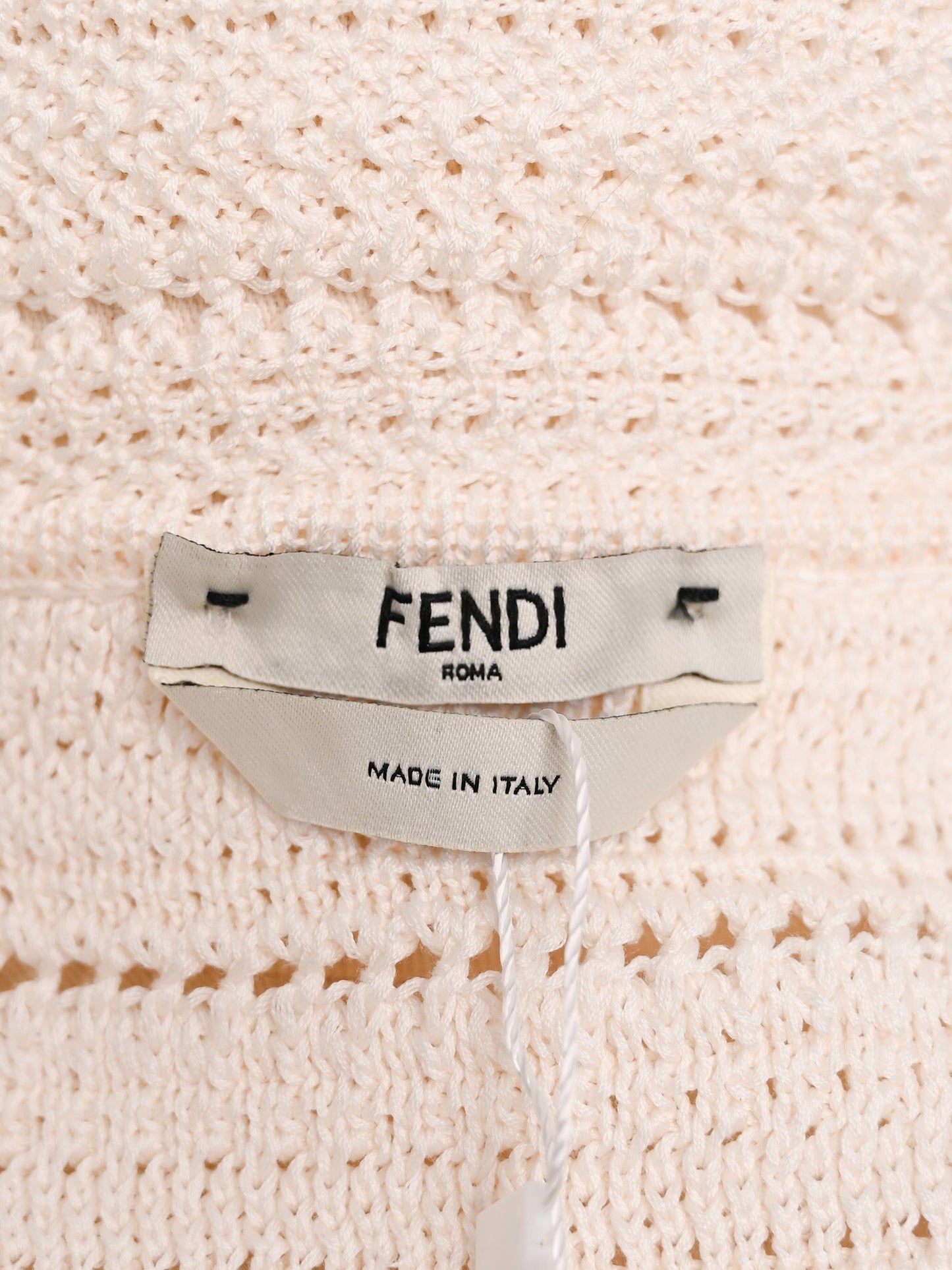 new fendi white crocheted skirt with accents size m