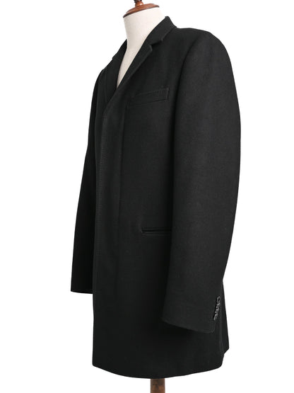 Excellent Dolce Gabbana Black Wool Overcoat Size S