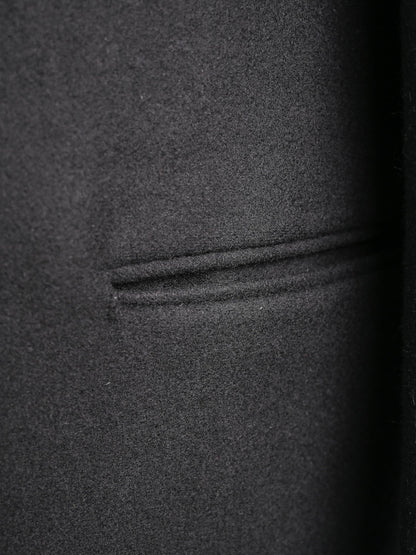 Excellent Dolce Gabbana Black Wool Overcoat Size S