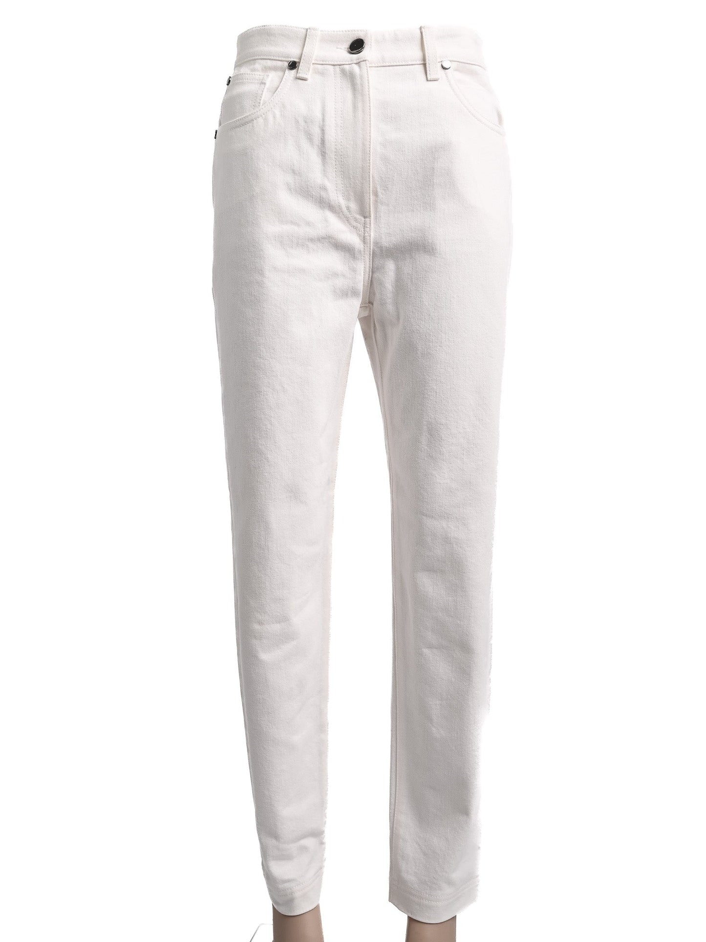 perfect fendi white cotton jeans size s for women