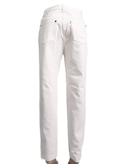 Perfect Fendi White Cotton Jeans Size S for Women