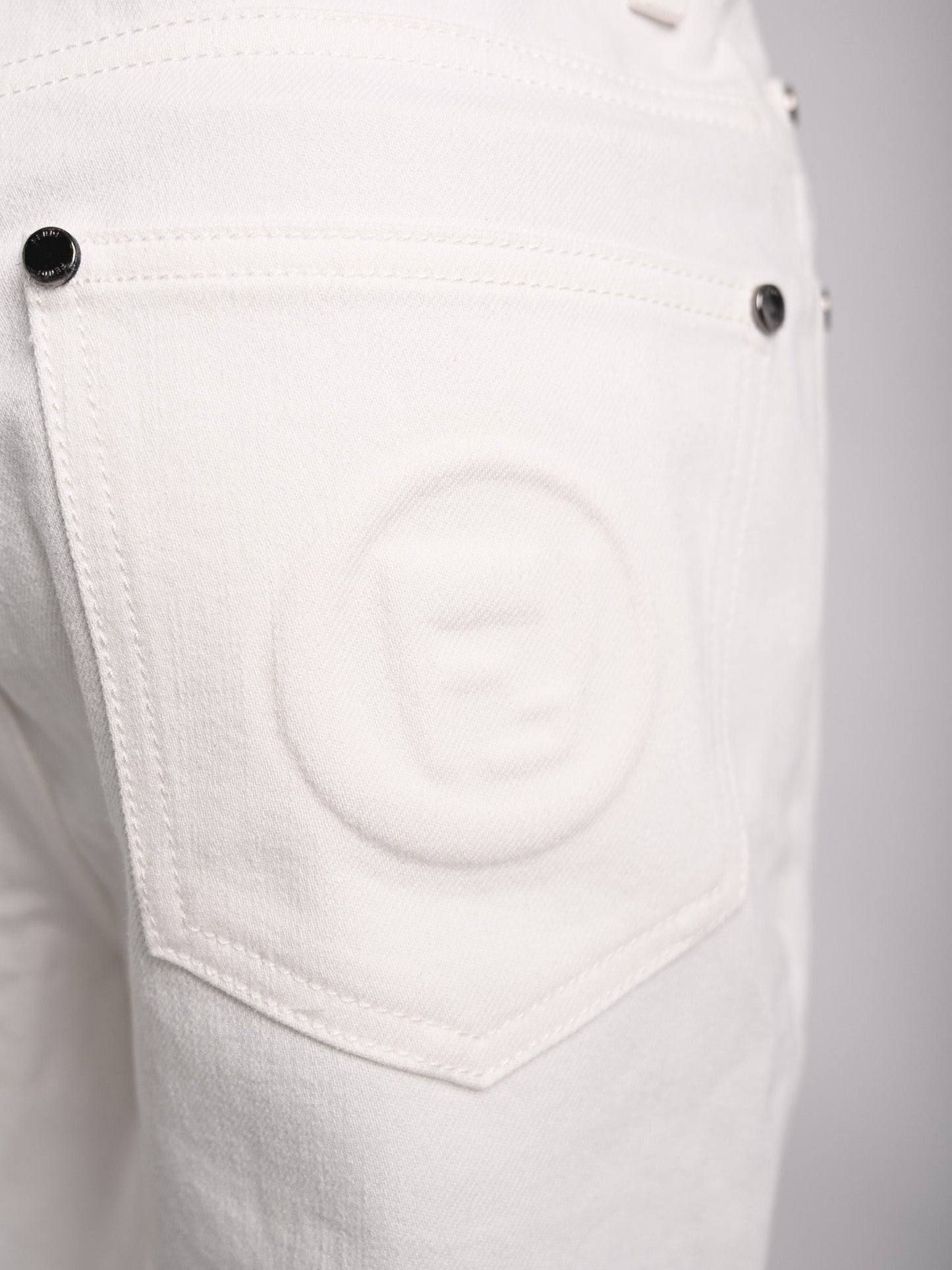 perfect fendi white cotton jeans size s for women