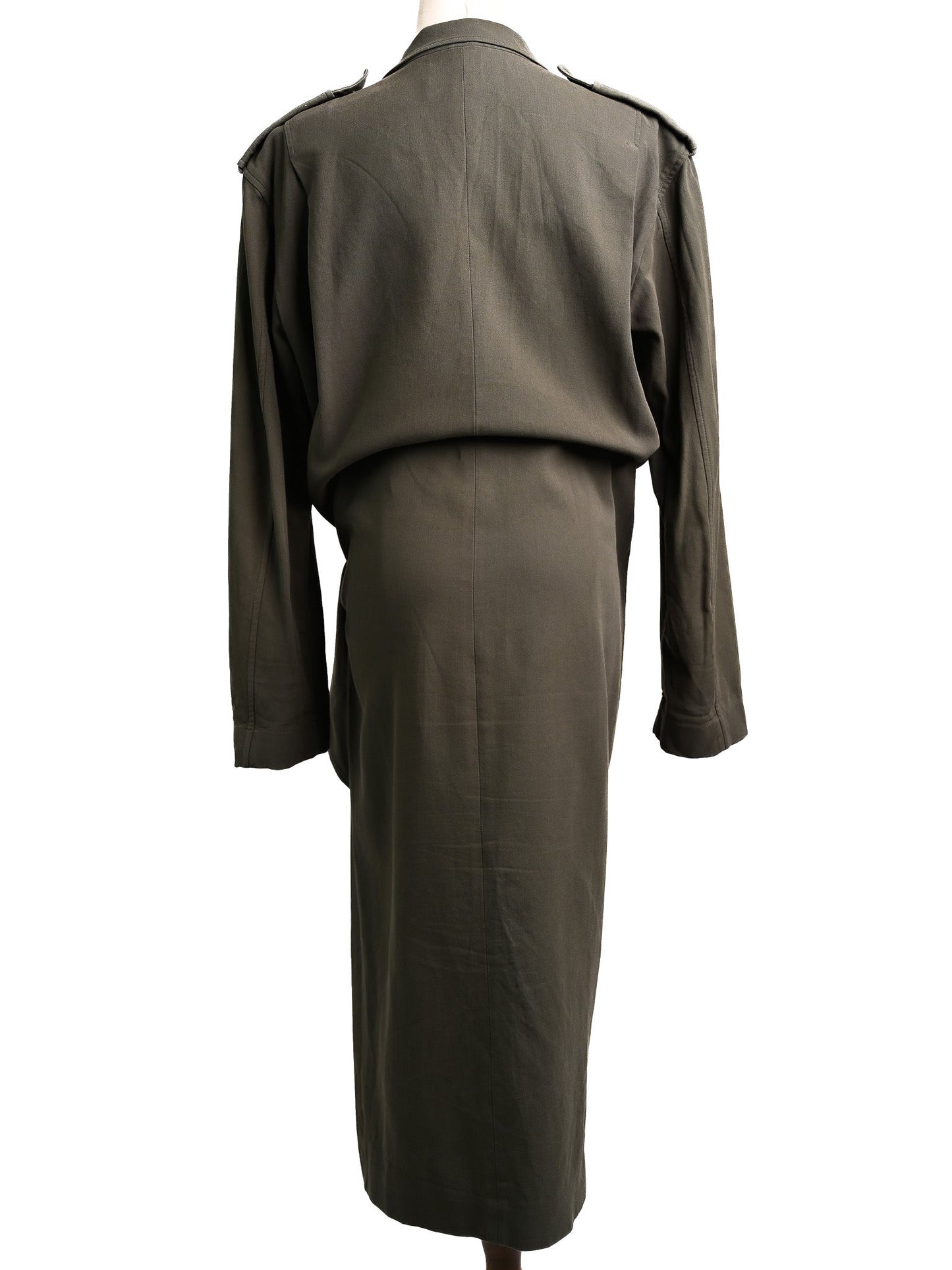 excellent max mara green wrap jacket coat size m cotton natural