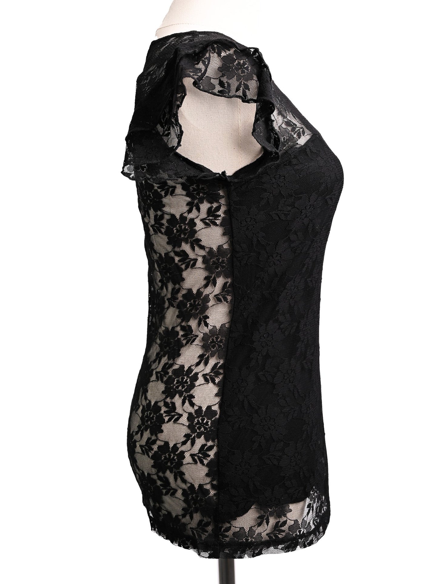 excellent dolce gabbana black lace blouse size s women