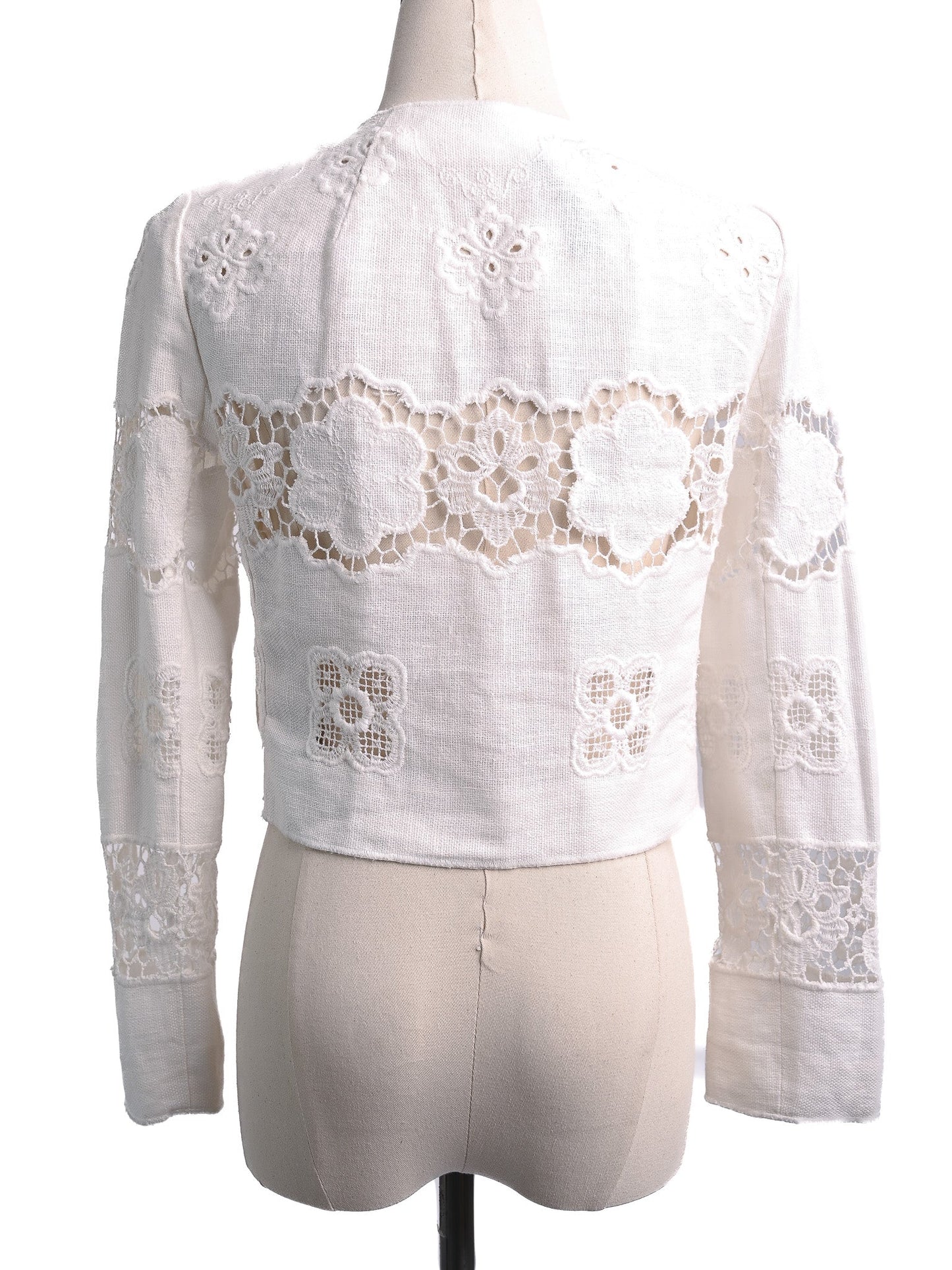good dolce gabbana white cotton lace jacket size xs